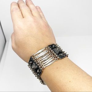 75 Taxco Sterling Gerardo Lopez sectional bracelet